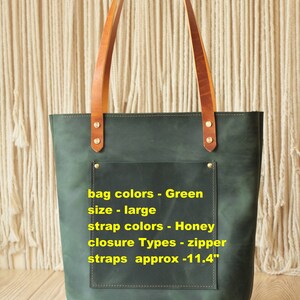 leather tote bag for women with zipper, brown leather tote bag, large leather tote bags, best leather tote bags image 10