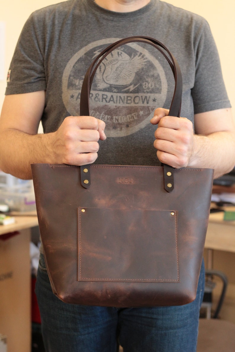 Small Leather Tote Bag for Women Small Leather Bag Leather Etsy