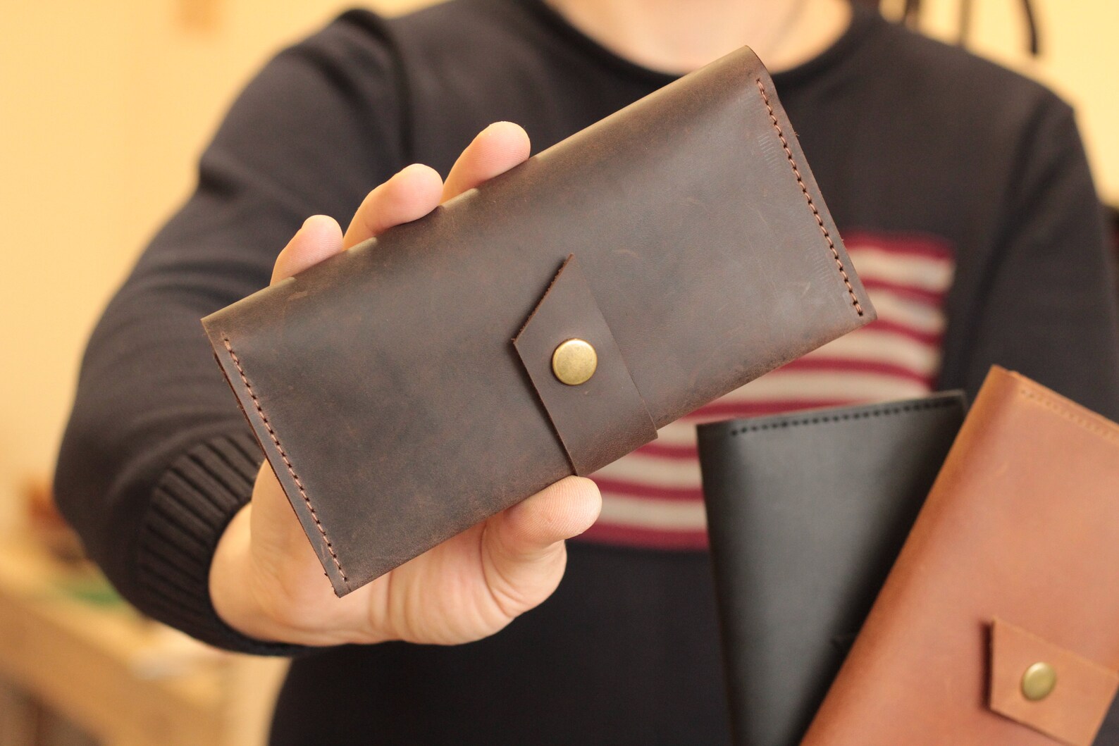 Slim Wallet Women Ladies Leather Wallet Small Women Wallet Etsy