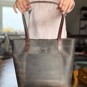 Oversized Leather Tote Bag – Extra Large Weekender, Travel Tote for Women, Big Leather Carryall, Handmade Overnight Bag image 17