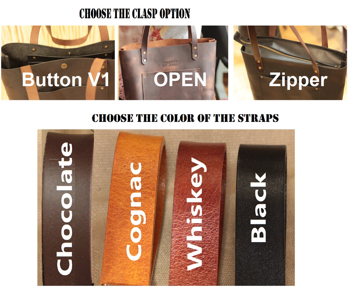 Black leather handbag with gold hardware Tote bag leather Etsy