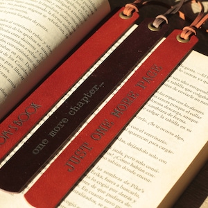 Custom Engraved Personalized Leather Bookmark - Handcrafted High-Quality Gift for Book Lovers