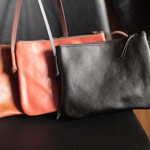 Petit sac à bandoulière en cuir, sac messager, sac à bandoulière en cuir, sac à main en cuir marron, bandoulière fait main