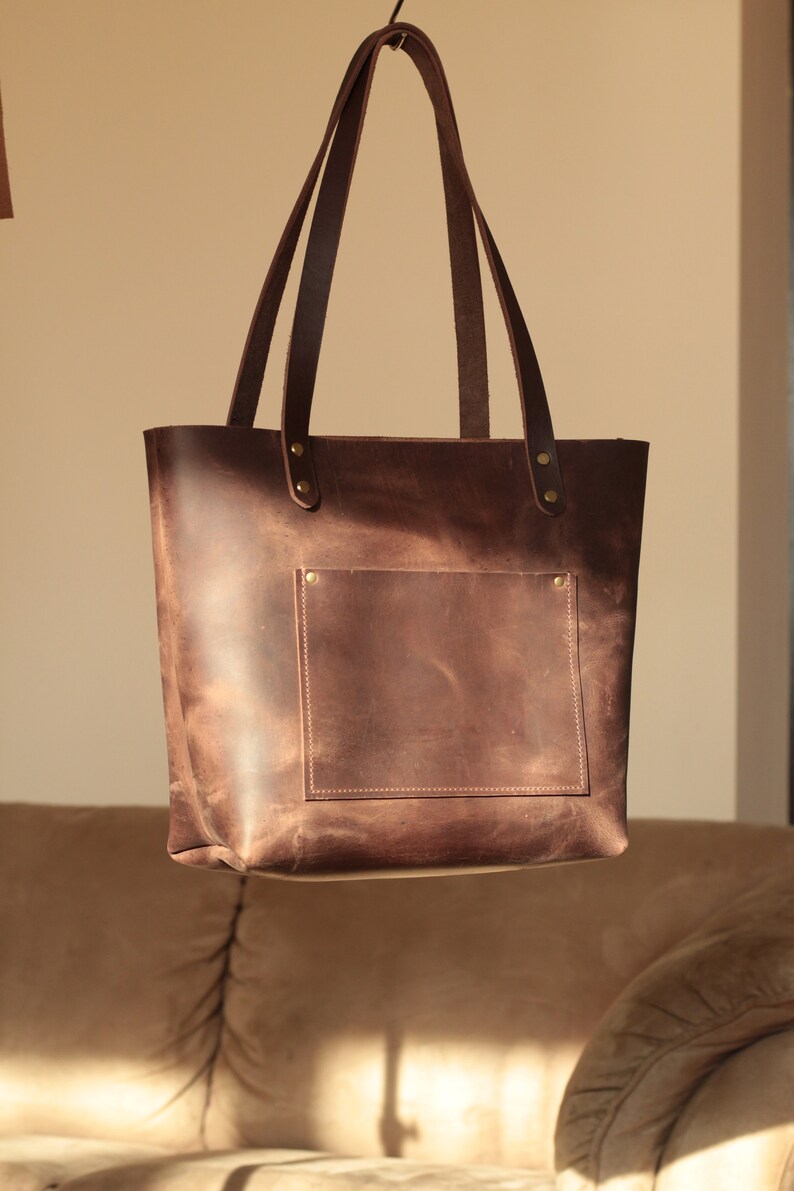 Leather Tote Bag SALE Leather Tote Leather Bag Hand Made Etsy