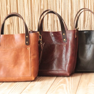 Leather Tote Bag  Leather Bag  Leather Purse Crossbody