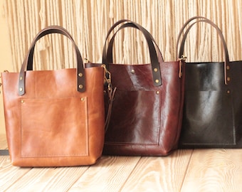 Leather Tote Bag  Leather Bag  Leather Purse Crossbody