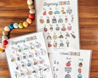 Beginning Sounds, Alphabet Practice, Vowel Sounds, Classroom Charts, Busy Binder Activities, Learning To Read, Preschool, School Posters