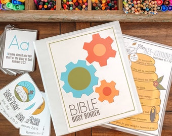 Bible Busy Binder Printable Starter Kit, Kids Bible Activities, Sunday School Lessons, Childrens Bible Study, Bible Education, Homeschool