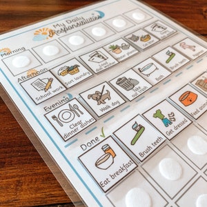 Tägliche Aufgaben Aufgaben Tabelle, druckbare visuelle Ganztags-Routine, tägliche Aufgabenliste für Kinder, Aktivitäten am Morgen/Nachmittag/Abend, Checkliste