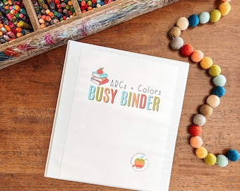 Kolory alfabetu Busy Binder, Busy Book, Program nauczania przedszkola do druku, Karty obrazkowe alfabetu, Nauka kolorów, Przedszkole, Gry do nauki w domu