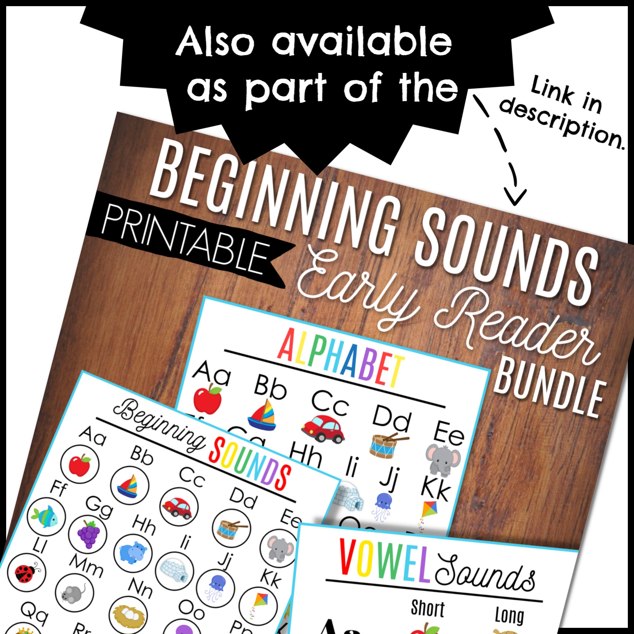 beginning sounds printable alphabet game preschool etsy