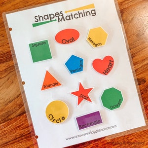 Learning Shapes, Shape Matching Game, Educational Preschool Printable ...