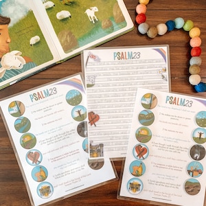 ESV Psalm 23 Printable Activity, Bible Memorization Tool, Verse Tracing Page, Kids Bible Study, Homeschool Bible Lesson, Sunday School