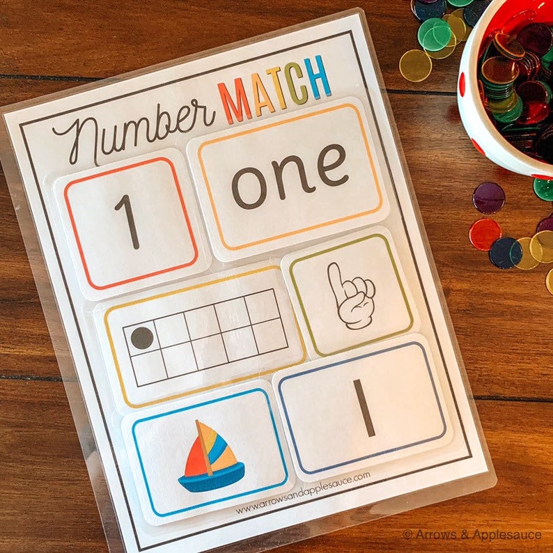 Numbers 1-10 Matching Number Sense Counting Activity | Etsy