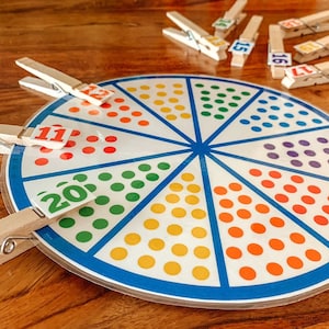 Number 11-20 Matching Game,  Educational Printable, Math Wheel, Kids Activity, Counting Practice, Homeschool, Learning Tool, Fine Motor