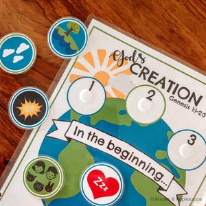 7 Days Of Creation Printable, Christian Kids Matching Game, Genesis Bible Activity, Kids Educational Activity, Learning Tool, Homeschool