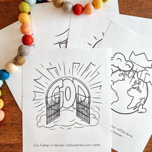 Lord's Prayer Printable Activity Set, Kids Bible Lesson, Learning To Pray, Verse Study, Sunday School Resources, Scripture Tracing, ESV image 2