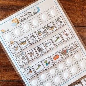 Tägliche Aufgaben * NUR CHART *, keine Aufgaben-Symbole enthalten, visueller Stundenplan für Kinder, Aufgaben-Diagramm, täglicher Rhythmus, Job-Checkliste, Kinder-Routine