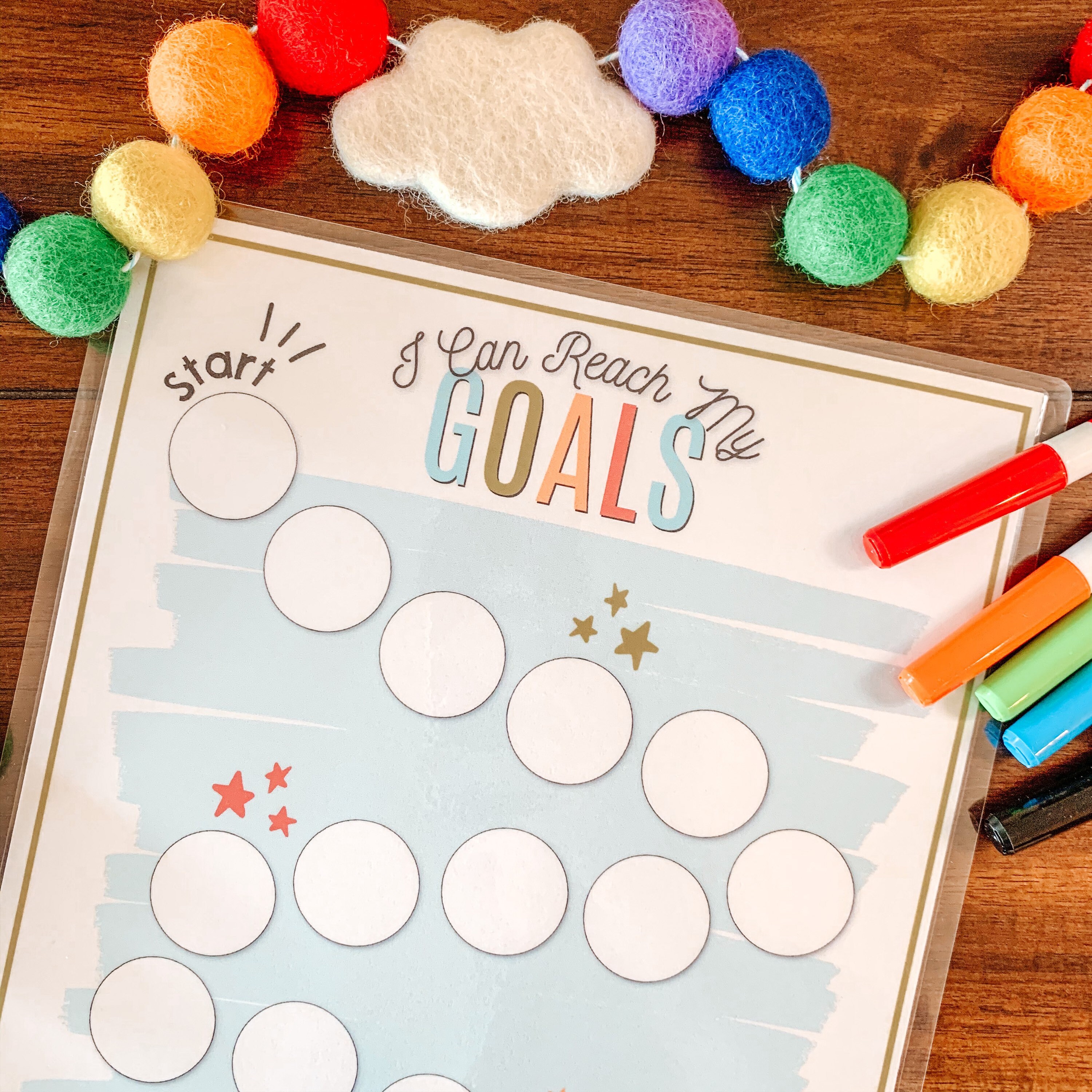 Goal Chart Kids Printable Rewards Chart Chore Tracker Etsy