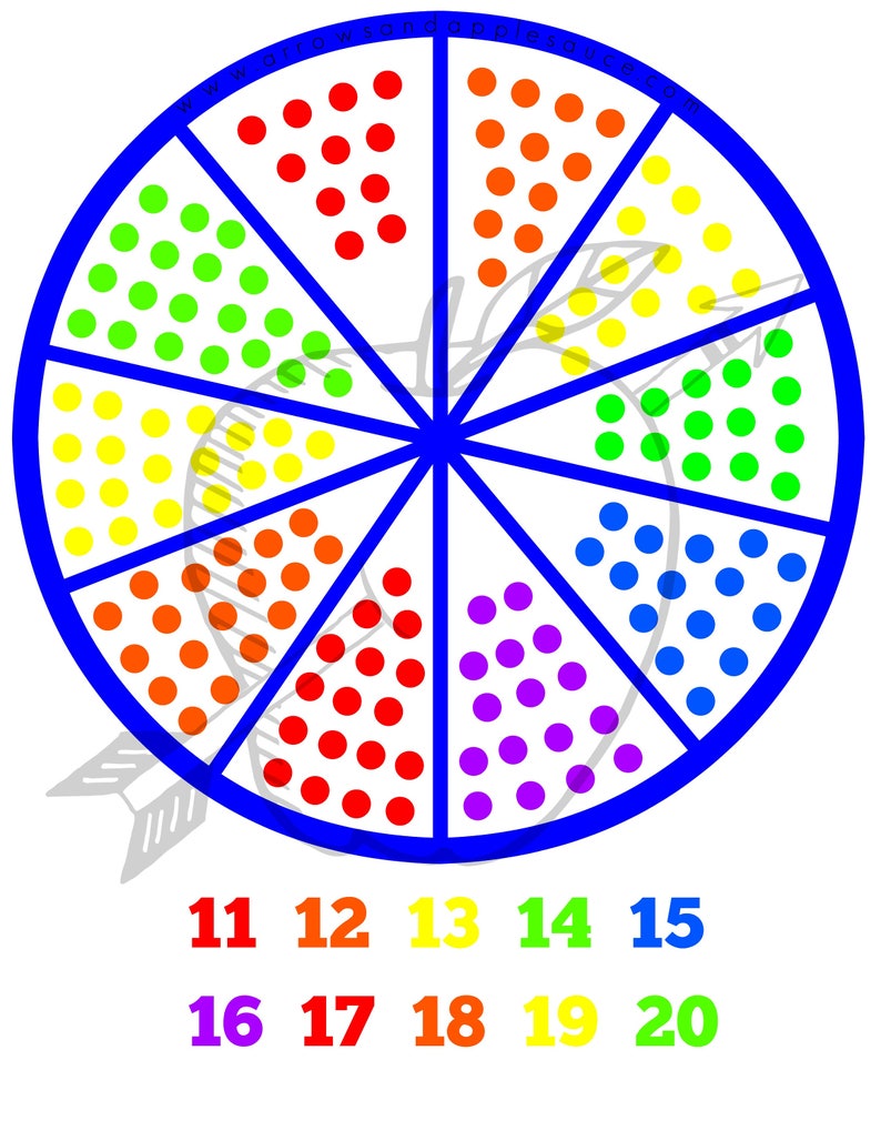 number 11 20 matching game educational printable math etsy
