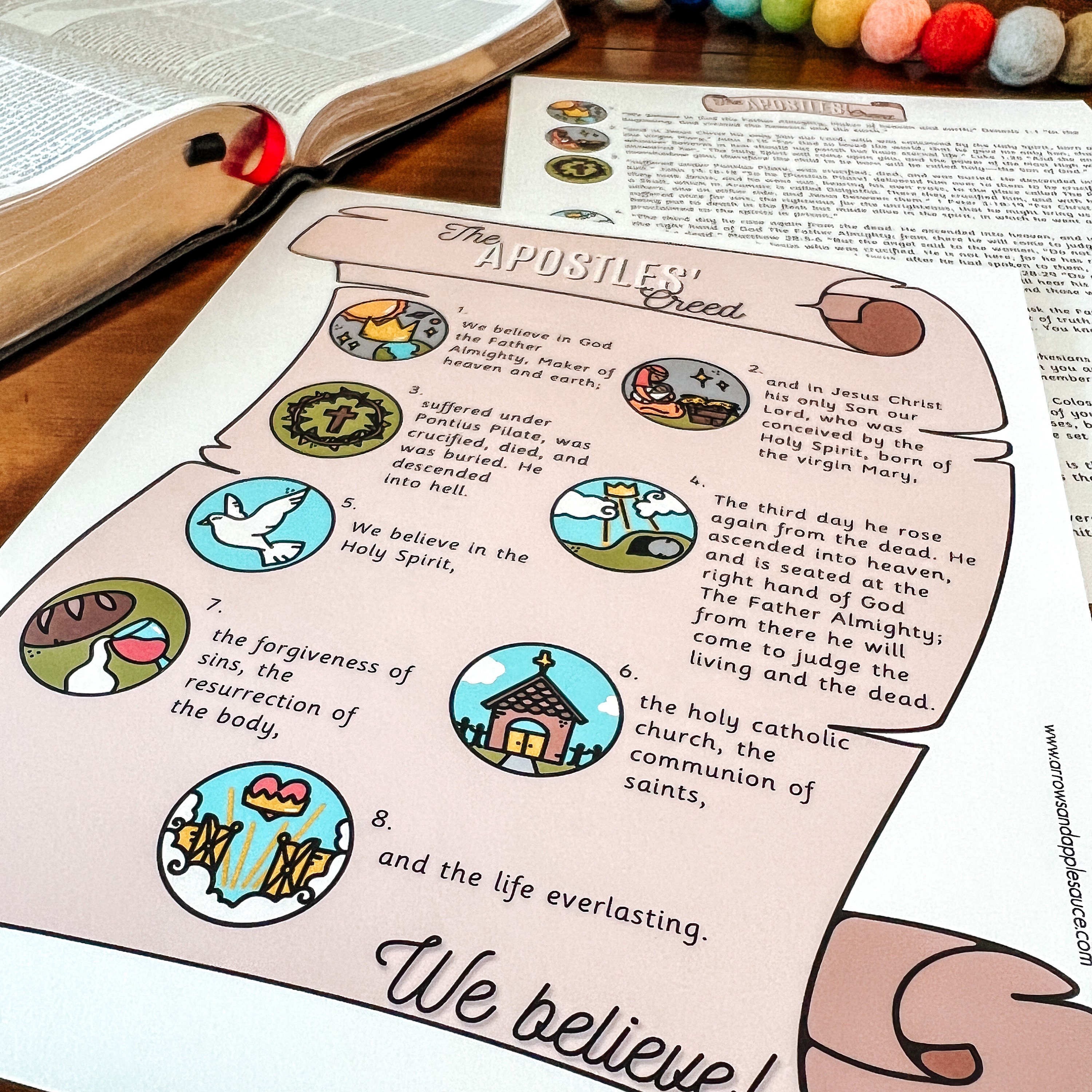 Apostles' Creed Printable Activity Set Theology Lesson - Etsy Australia