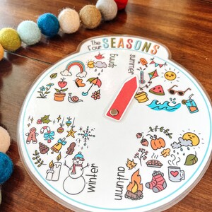 Seasons Wheel, Printable Circle Time Learning Tool, Spring Summer Fall ...