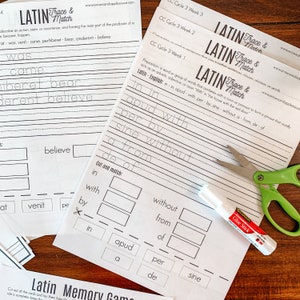 Latin Worksheets Printable Classical Conversations Cycle 3 | Etsy