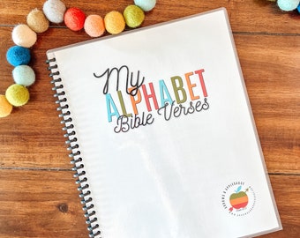 Bible Verse Tracing Pages, Printable Alphabet Worksheets, Penmanship Activity, Kids Bible Study, Writing Practice, Scripture Tracing Pages