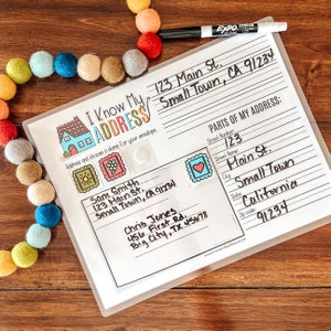 Address Kids Activity, Address Practice, Homeschool Printable ...