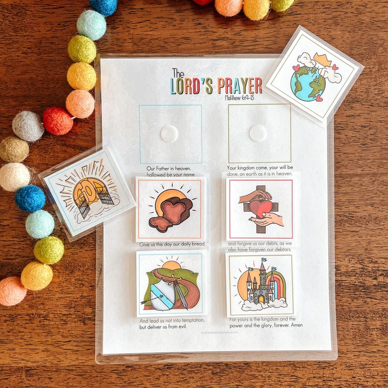 Lord's Prayer Printable Activity Set, Kids Bible Lesson, Learning To Pray, Verse Study, Sunday School Resources, Scripture Tracing, ESV image 9