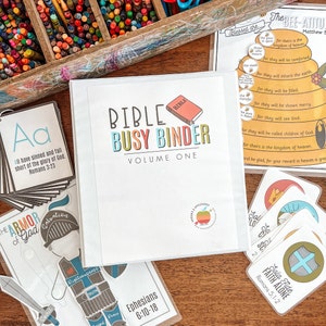 Bible Busy Binder VOl.1 Printable Starter Kit, Bible Activities, Sunday School Lessons, Children&#39;s Bible Study, Bible Education, Homeschool