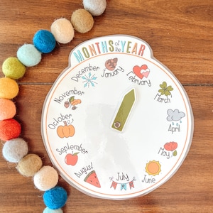 Months of the Year Printable Classroom Calendar, Circle Time Activity ...