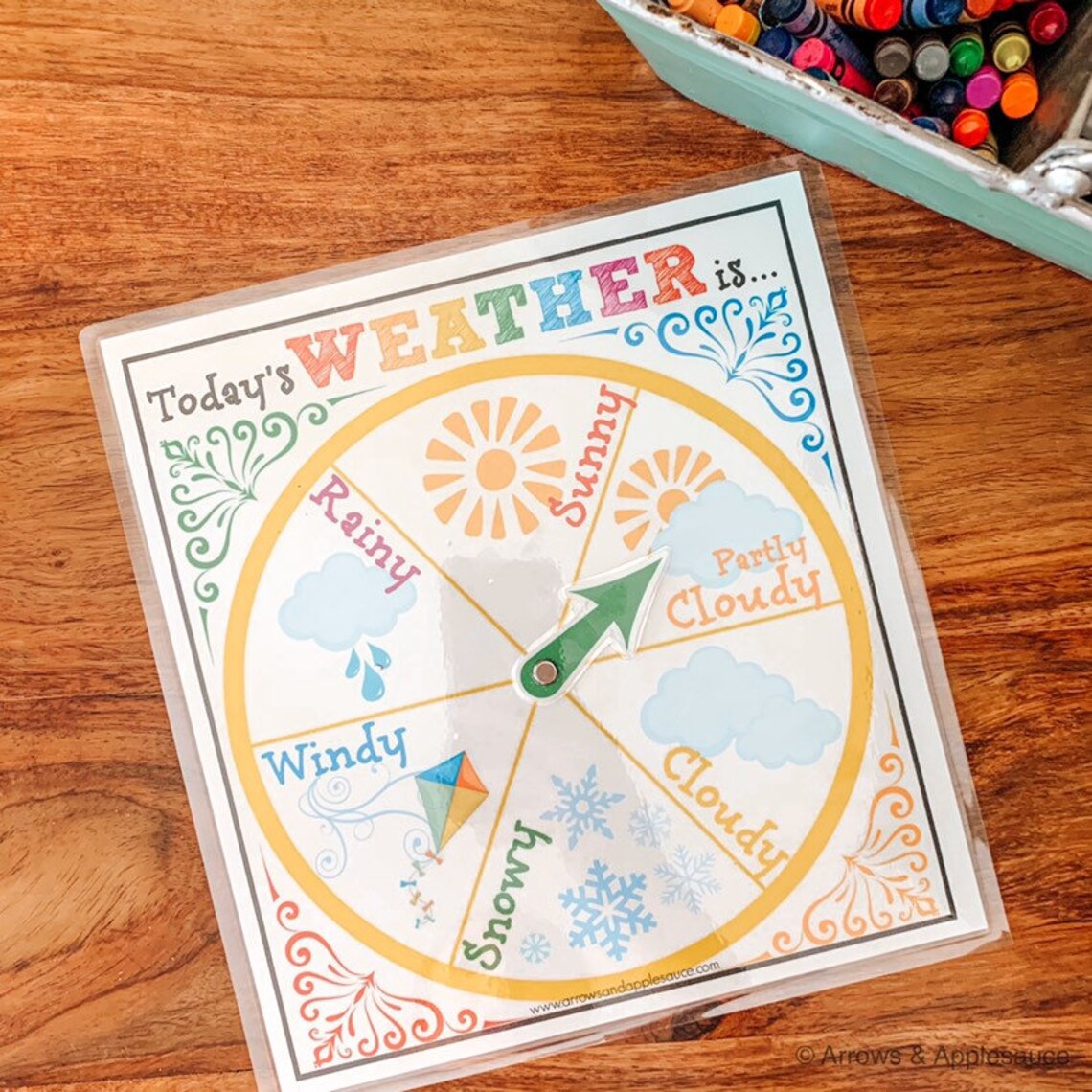 Weather Wheel Circle Time Game Weather Station Preschool Etsy