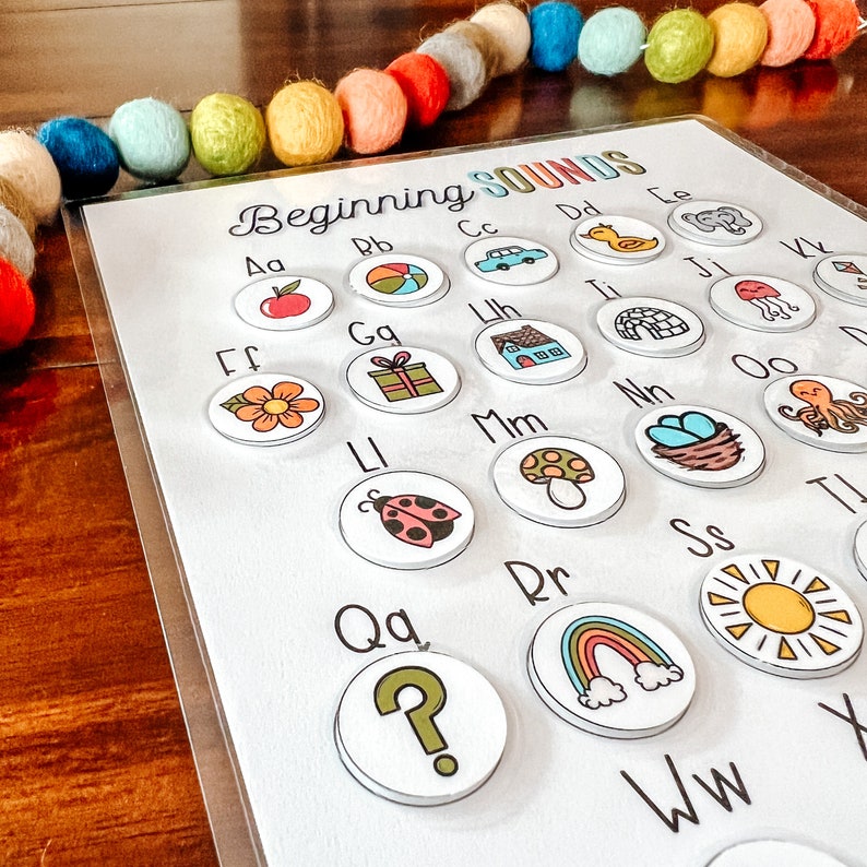 Börjljud, Utskrivbart alfabetsspel, Förskoleläroplan, Lära sig läsa, Hemundervisningsaktivitet, Fonikaktivitet, Pedagogiskt spel bild 8