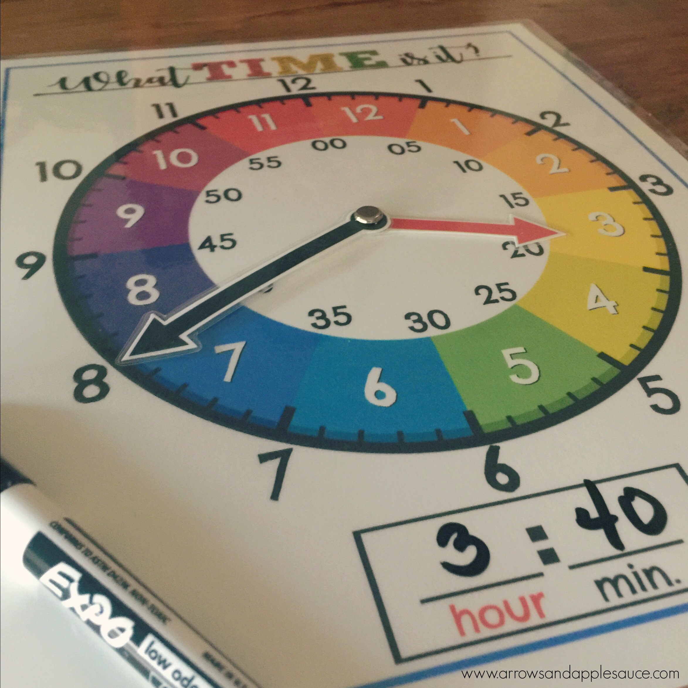 Learn to Tell Time Printable Clock Kids Learning Game Etsy