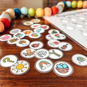 Börjljud, Utskrivbart alfabetsspel, Förskoleläroplan, Lära sig läsa, Hemundervisningsaktivitet, Fonikaktivitet, Pedagogiskt spel bild 3