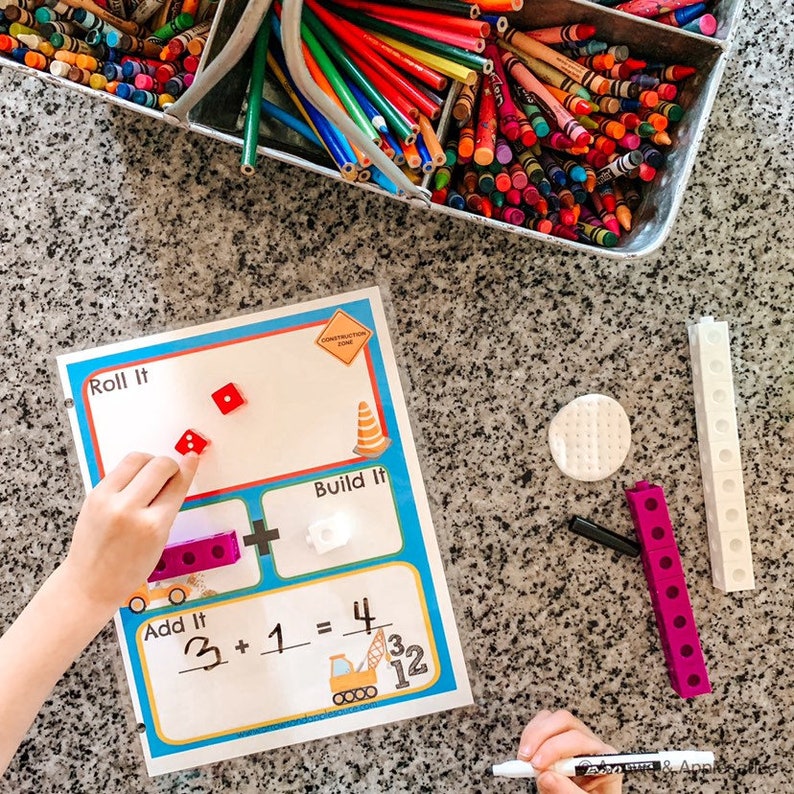 math dice game printable kids addition game homeschool etsy