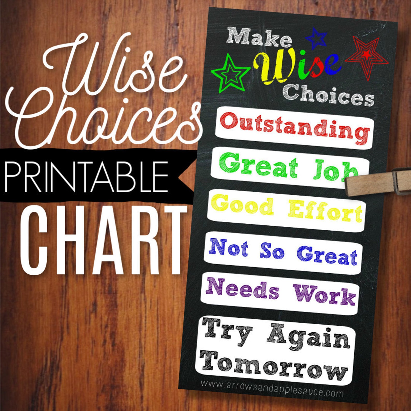 Kids Discipline Printable Good Behavior Learning Chart Wise - Etsy