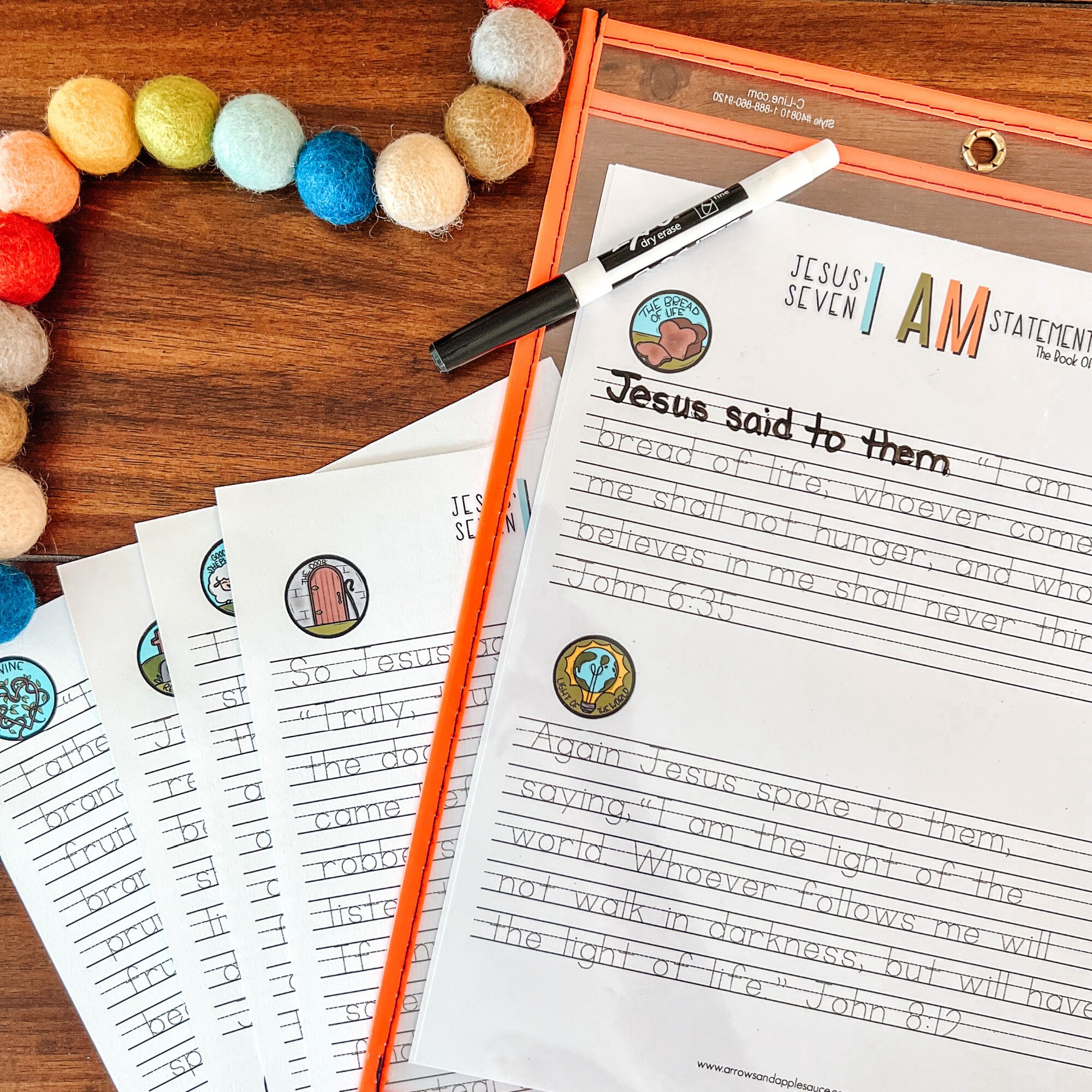 Jesus' I Am Statements Printable Bible Study, Sunday School Lesson ...