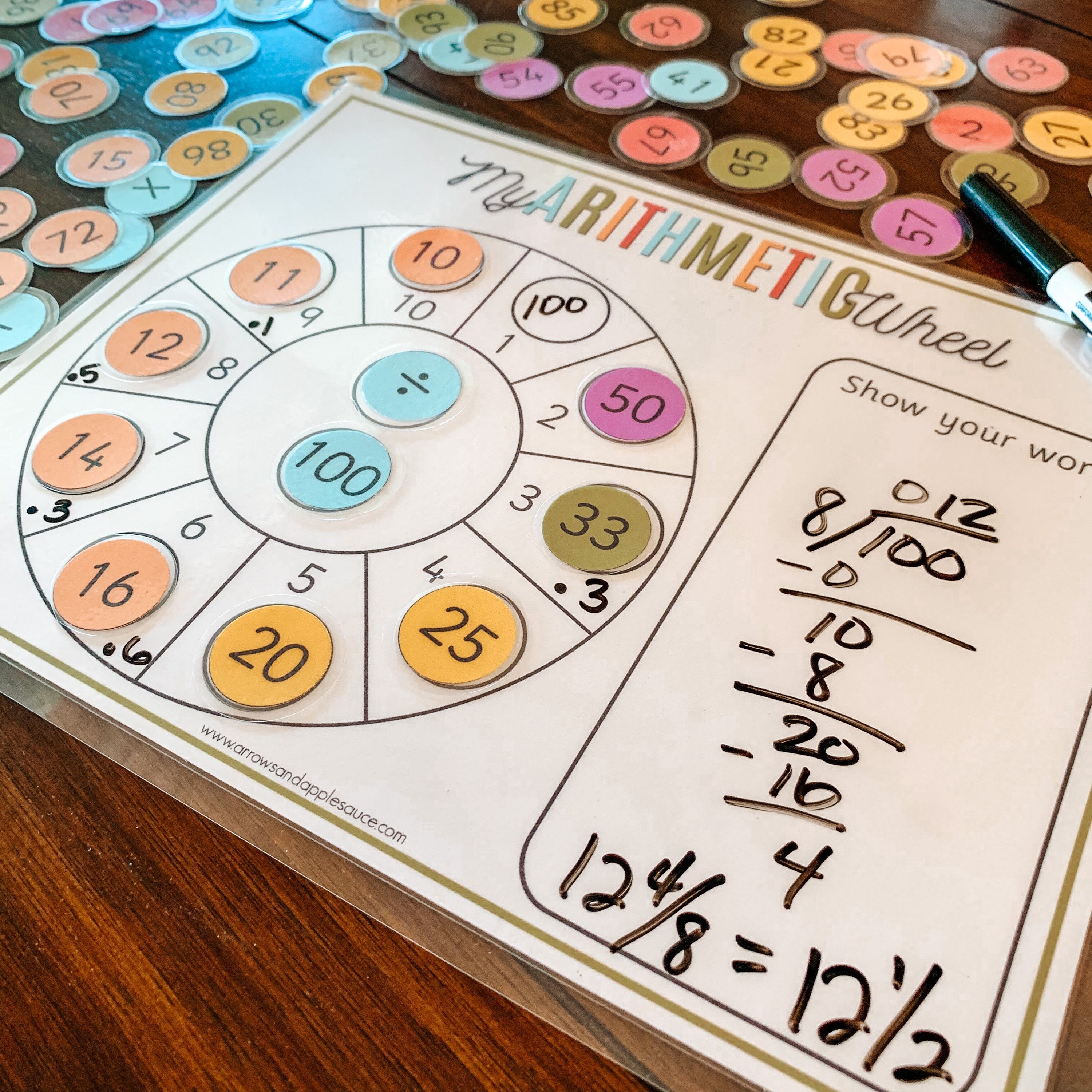 Math Wheel Printable Arithmetic Wheel Addition Subtraction | Etsy UK