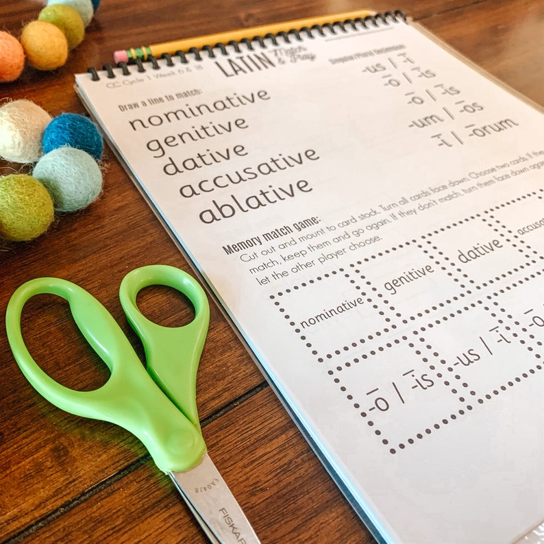 Latin Printable Worksheets Noun Cases and Declensions CC Etsy