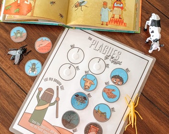 Plagues Of Egypt, Printable Bible Activity, Kids Passover Lesson, Ten Plaugues Memory Game, Sunday School, Homeschool Curriculum, Parashah