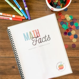 Optellen Aftrekken Wiskundige Feiten Afdrukbare Werkmap, Elementaire Wiskunde Oefenpagina's, Homeschool Wiskunde Werkblad, Toevoegen Aftrekken Kinderen Nummerboek