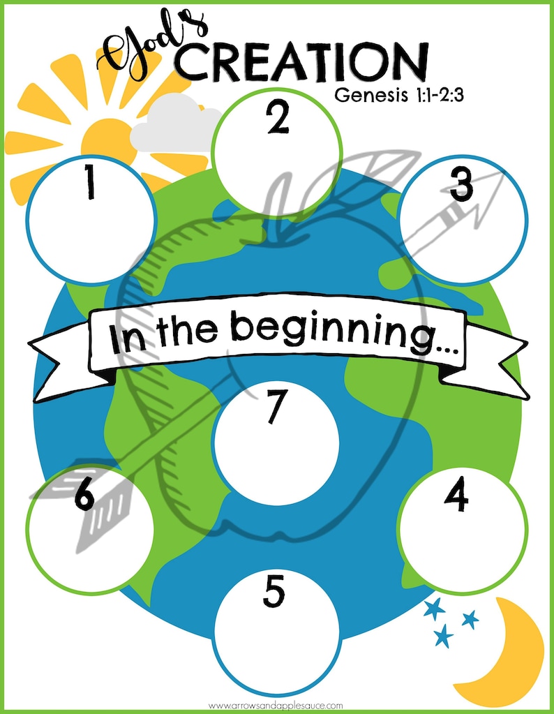 7 Days Of Creation Printable Christian Kids Matching Game Etsy
