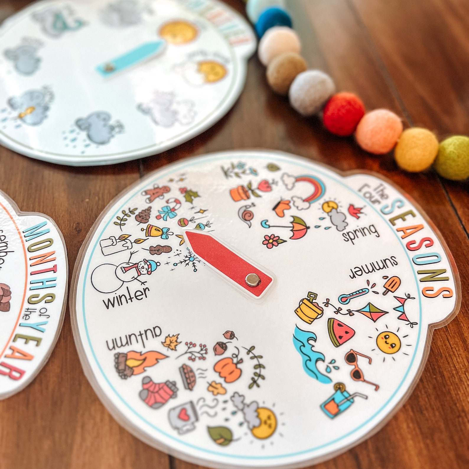 Calendar Wheels, Printable Hands on Morning Activities, Preschool Daily ...