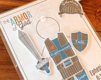 Armor Of God Printable Activity, Bible Lesson, Ephesians, Sword Of The Spirit, Christian Kids Activity, Sunday School, Homeschool Printable