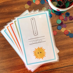 Zahl 1-20 übergroße Lernkarten, druckbare Jumbo-Zählkarten, Spielteig-Zahlenmatten, Vorschulmathematik, Homeschool-Aktivität Zählen lernen