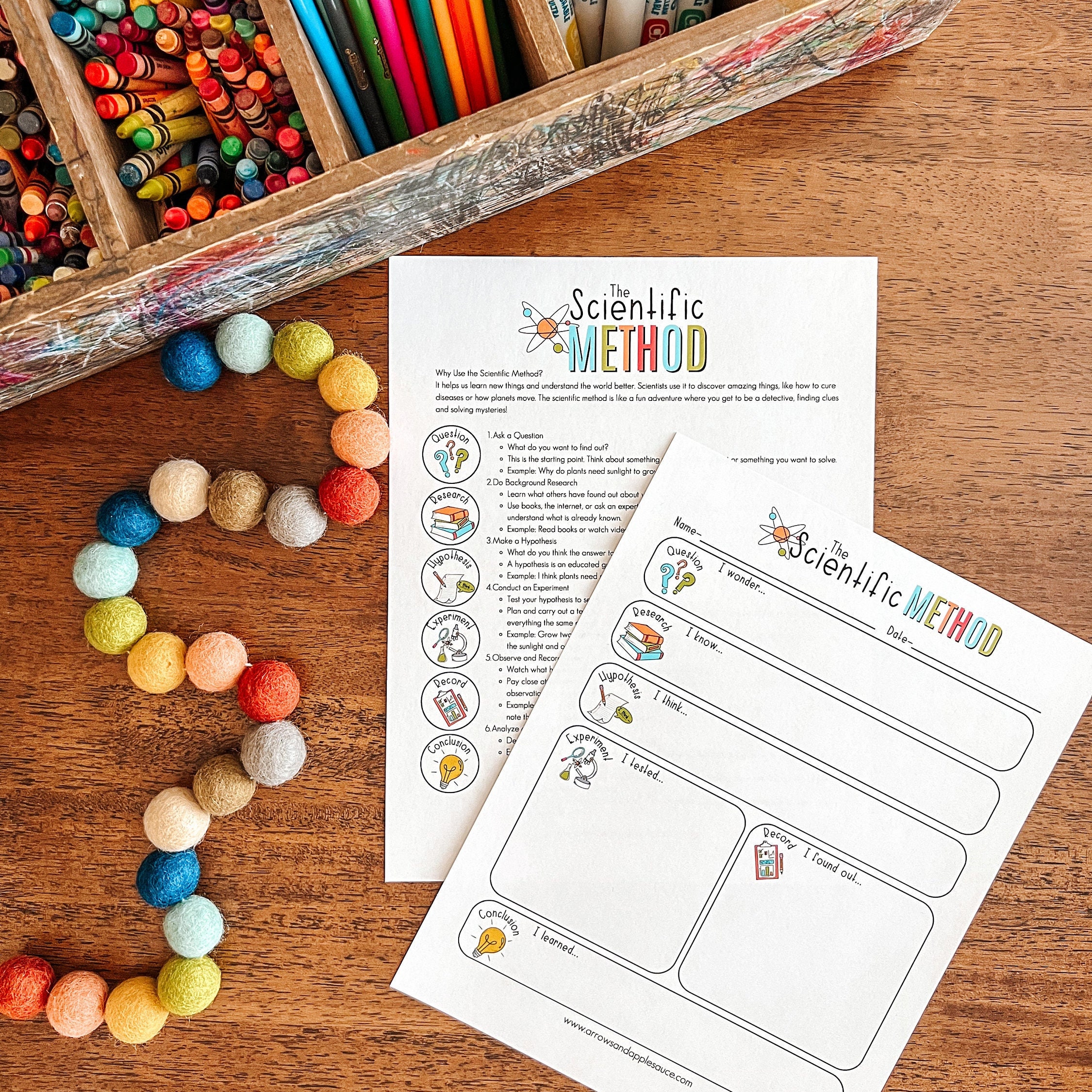 Scientific Method Printable Activity Set, Elementary Homeschool Science ...
