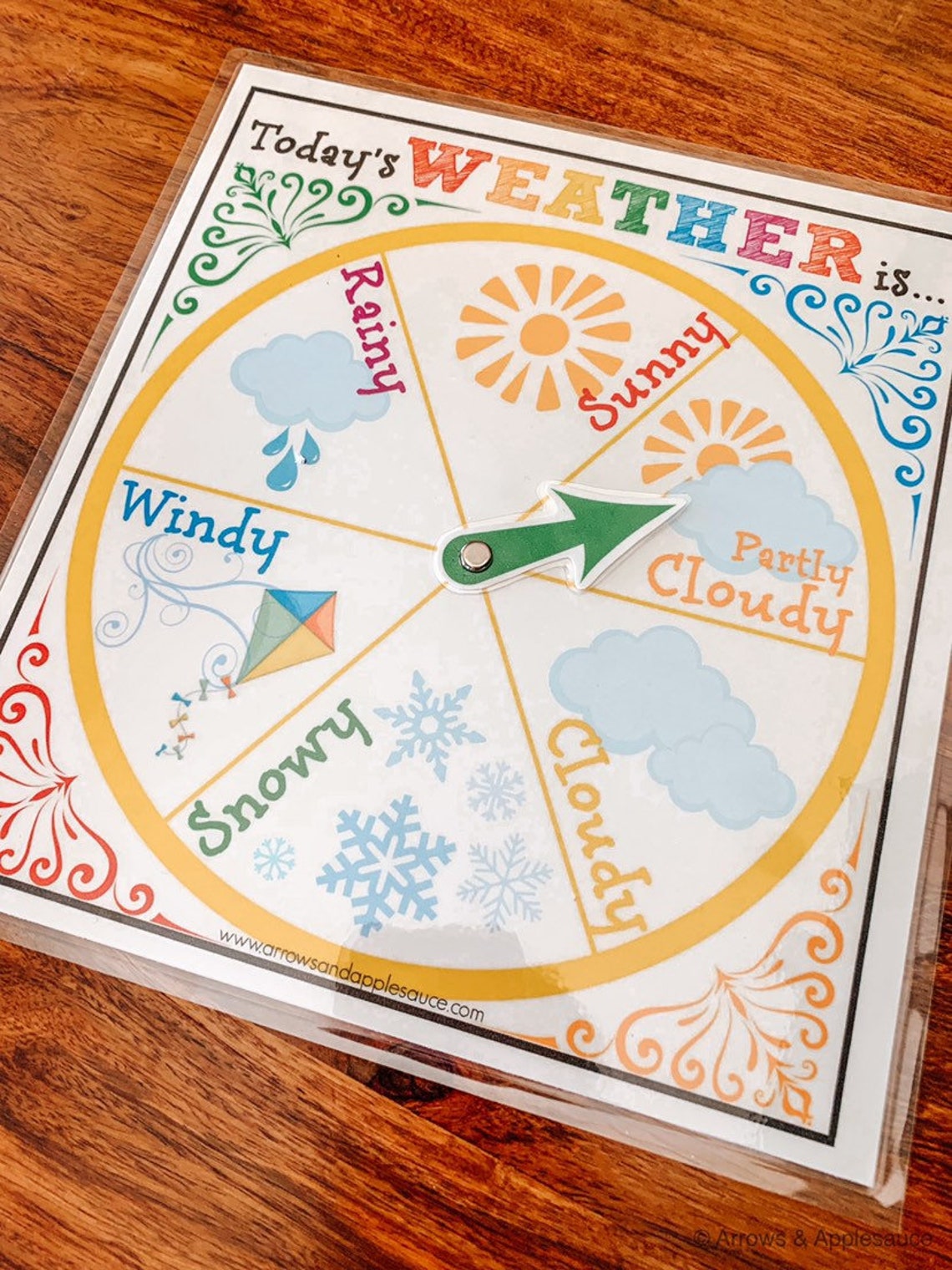 Weather Wheel Circle Time Game Weather Station Preschool Etsy