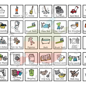 Daily Responsibilities Chore Chart, Printable Full Day Visual Routine, Kids Daily Task List, Morning/Afternoon/Evening Activities, Checklist image 6